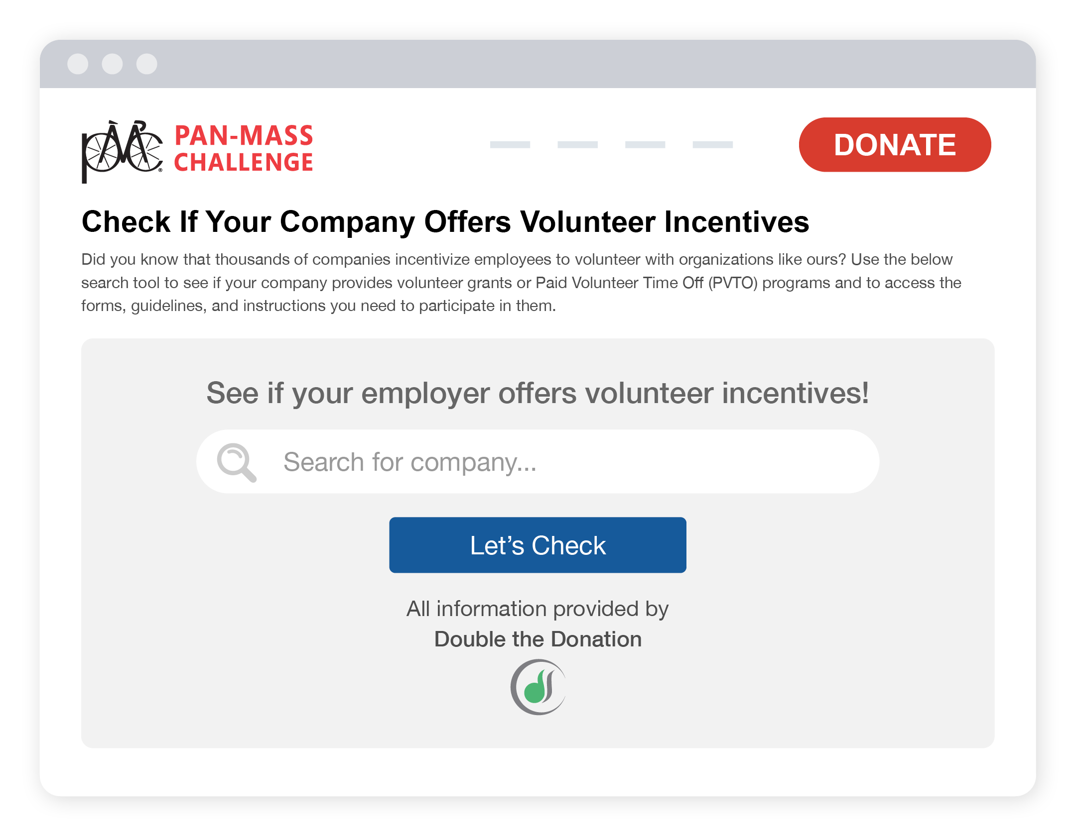 Market workplace giving on your nonprofit website like this example