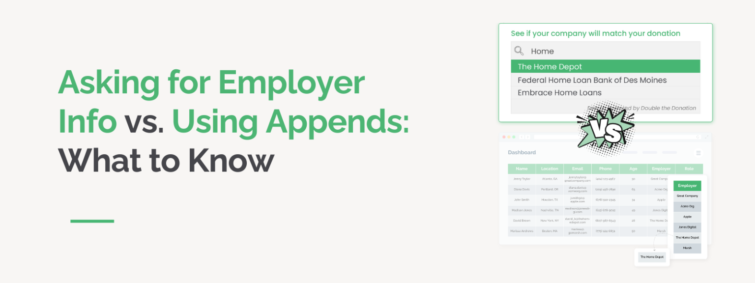 Asking for Employer Info vs. Using Employer Appends: What to Know