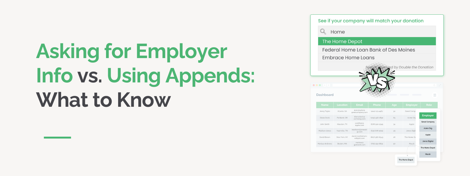 Asking for Employer Info vs. Using Employer Appends: What to Know