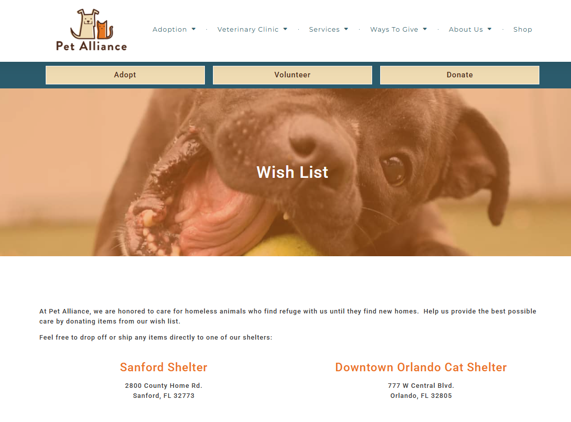 How Pet Alliance secures in-kind donations for its animal shelters