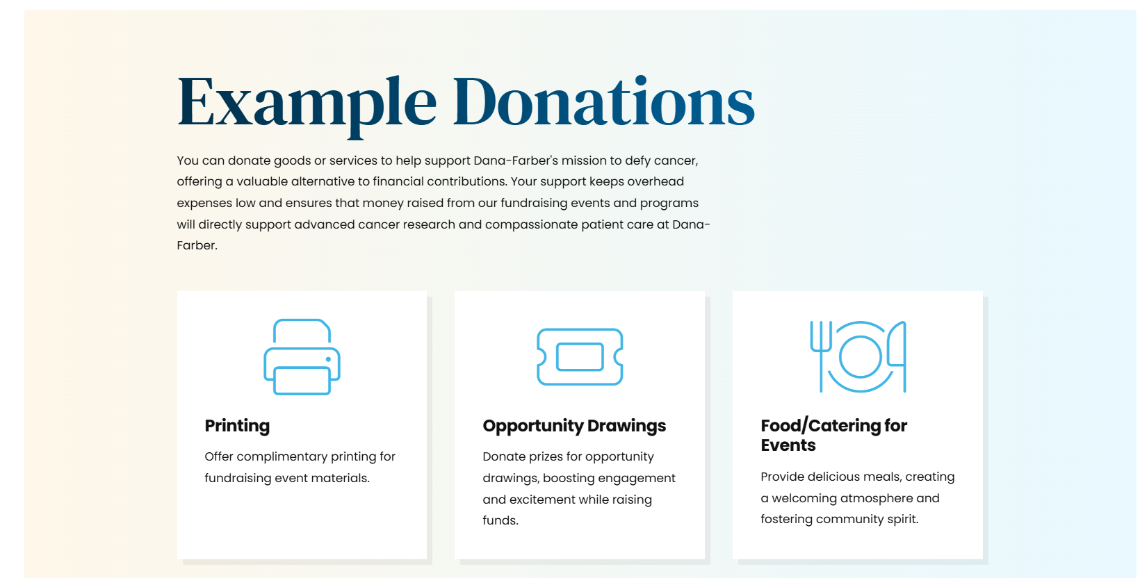 How the Jimmy Fund secures in-kind donations for cancer research