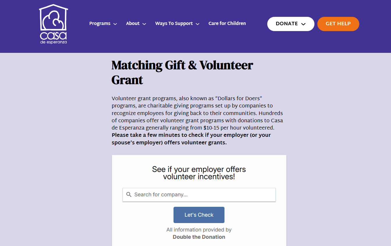 How Casa Hope, a child welfare organization, grew volunteer grant revenue with their online marketing