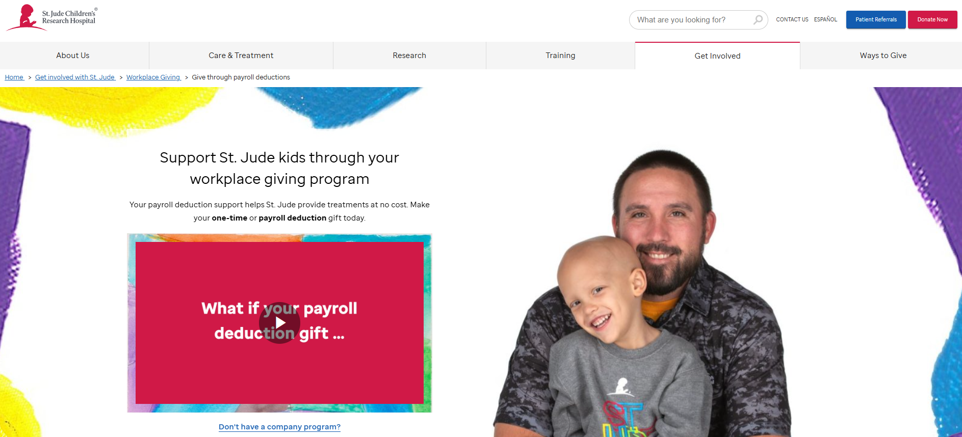 How St. Jude Hospital increases payroll donation funds through its website
