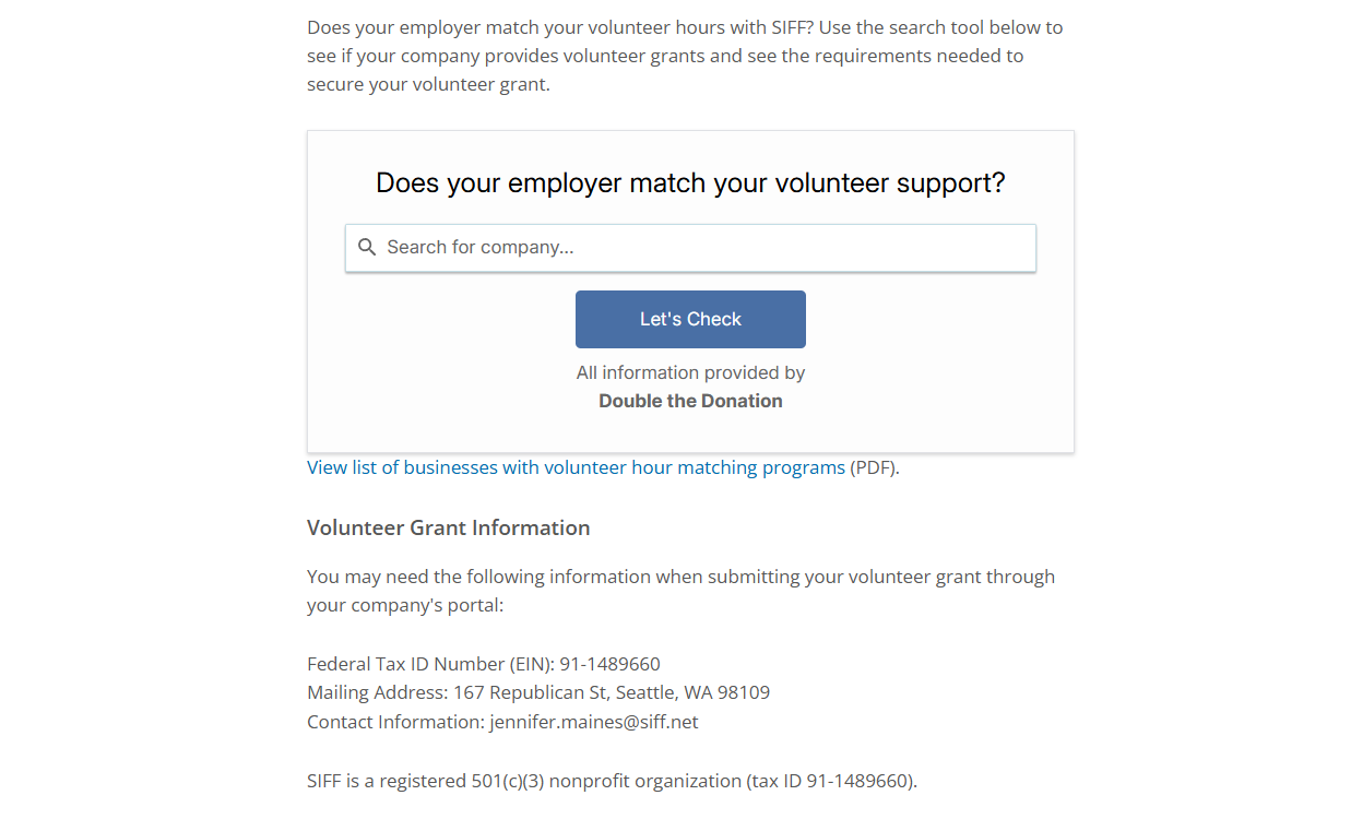 How SIFF theater grows volunteer grant revenue with online marketing