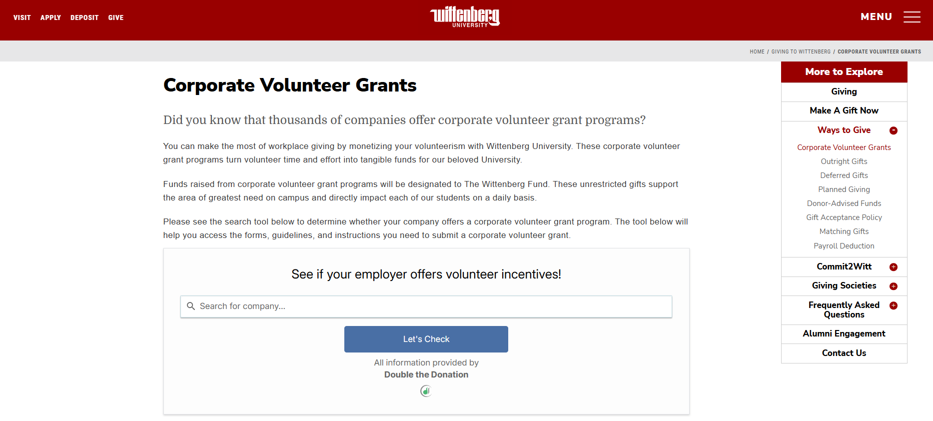 How Wittenberg University grows volunteer grant revenue
