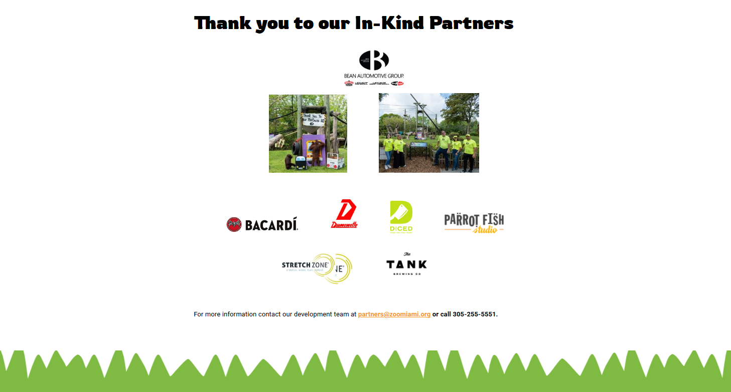 How Zoo Miami secures in-kind donations