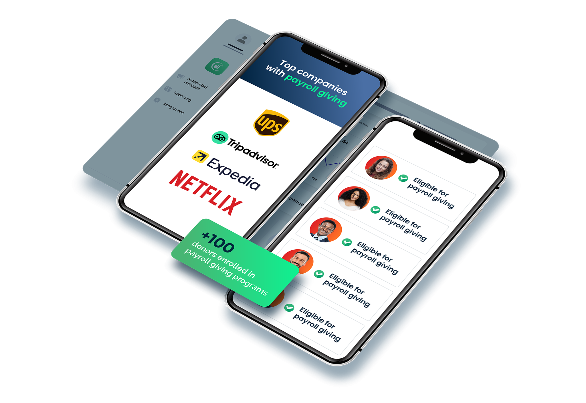 Payroll fundraising automation interface