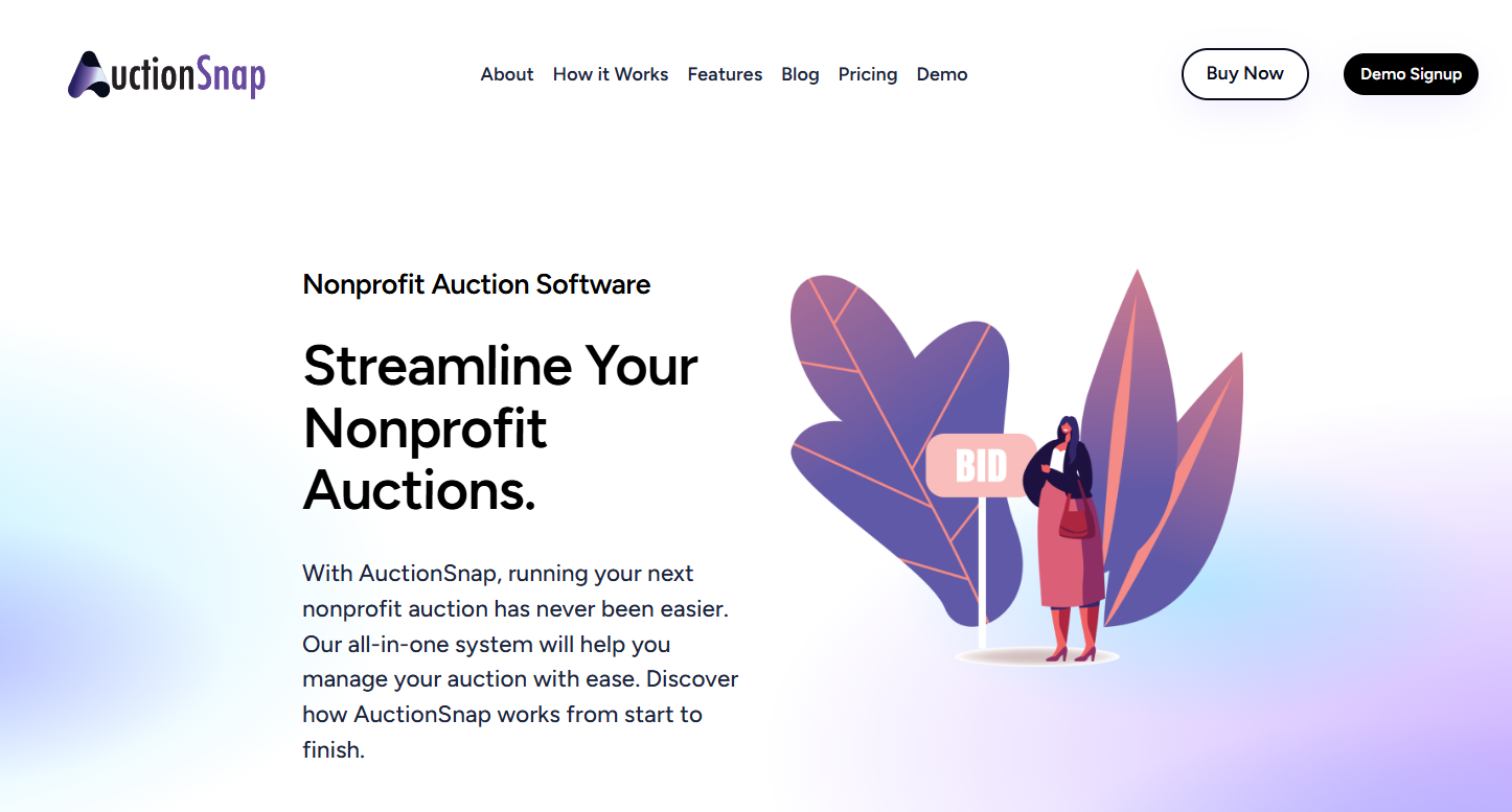 Charity Auction Fundraising Tools_AuctionSnap SS