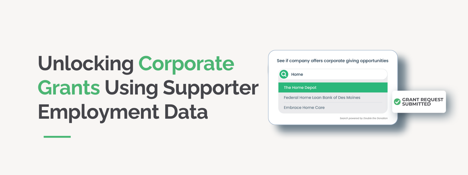 Unlocking Corporate Grants Using Supporter Employment Data
