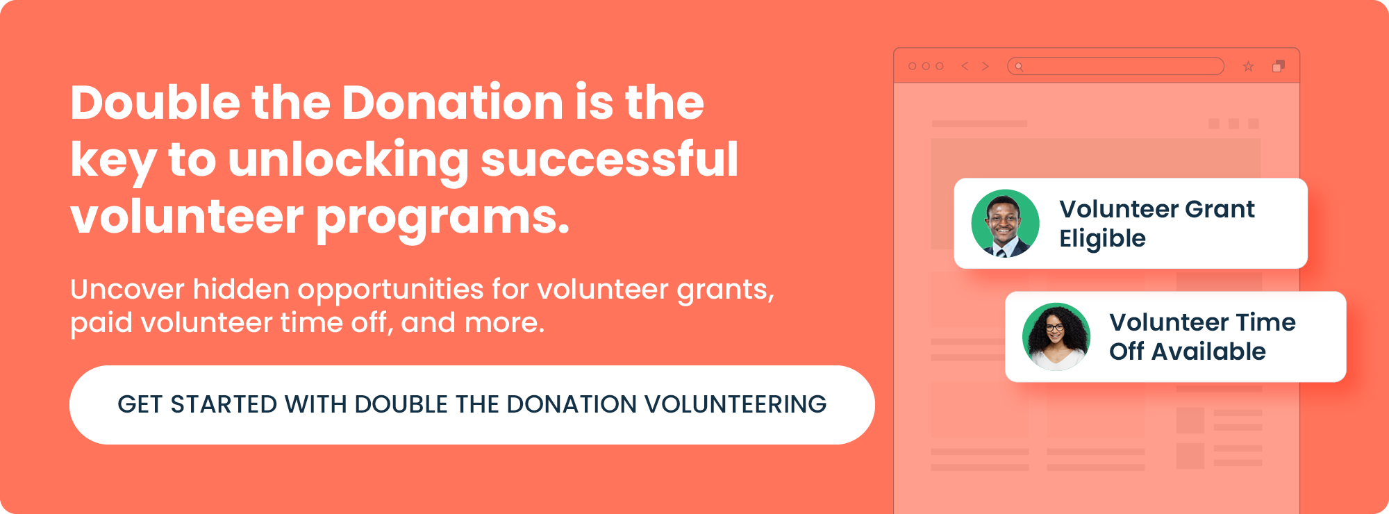 How to Get Corporate Volunteers and Source Lasting Partners with Double the Donation