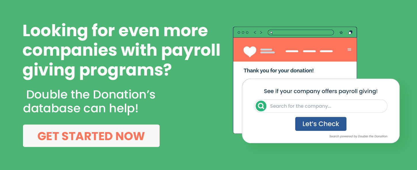 Companies in City with Payroll Giving Programs