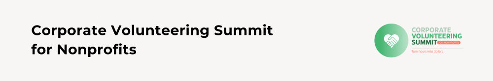 Nonprofit Corporate Volunteer Engagement Summit_Header