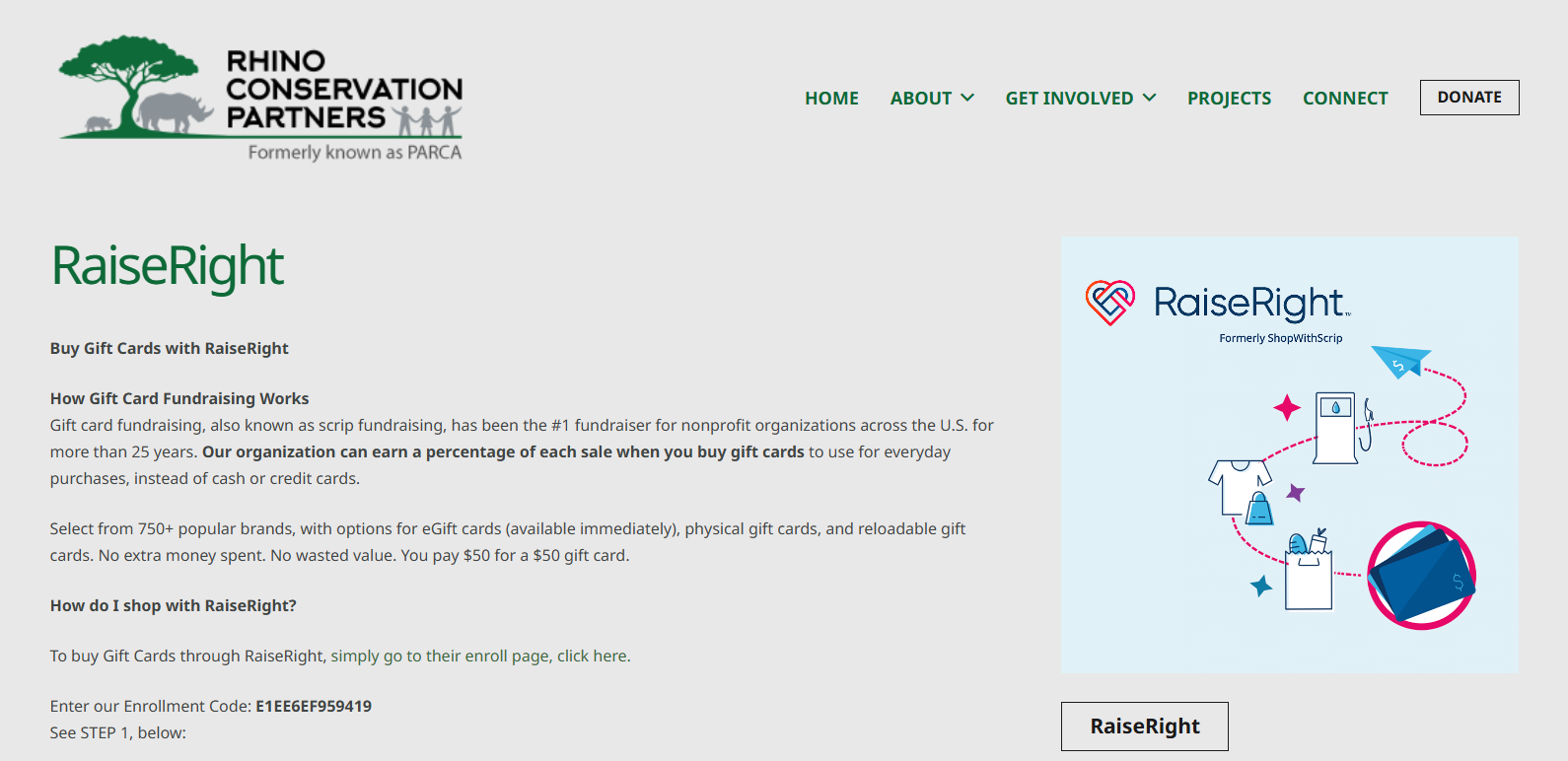 Online fundraising ideas - gift cards