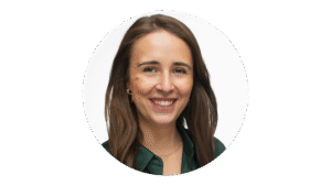 Amelia Baumann speaking at the corporate volunteering summit