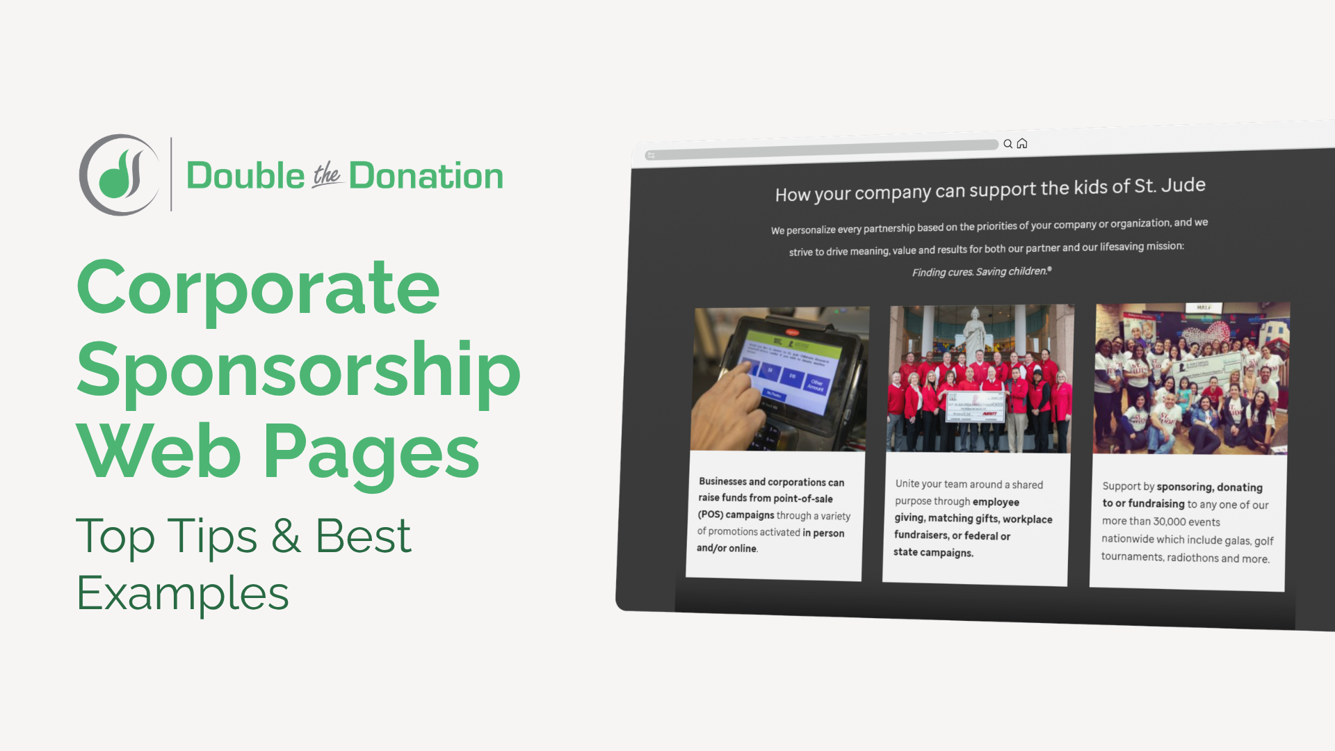 Corporate Sponsorship Web Pages Top Tips & Best Examples