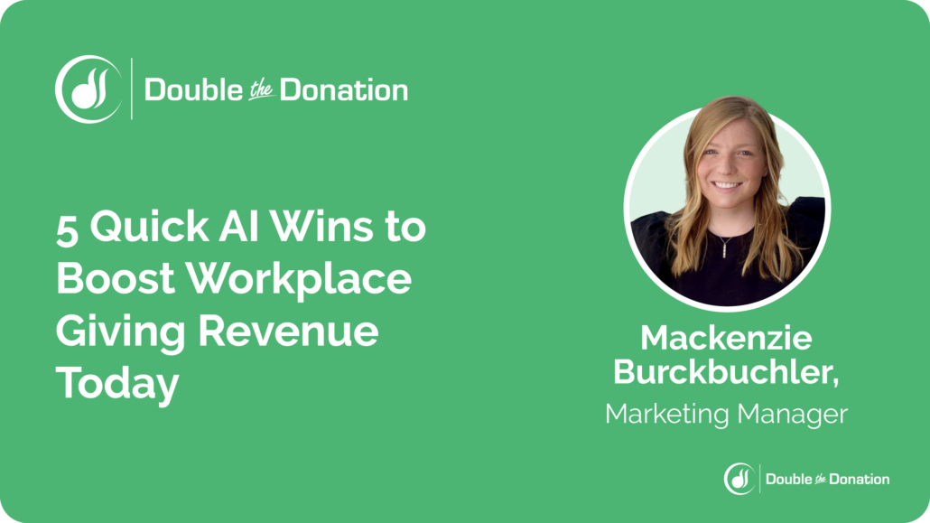 5 Quick AI Wins to Boost Workplace Giving Revenue Today
