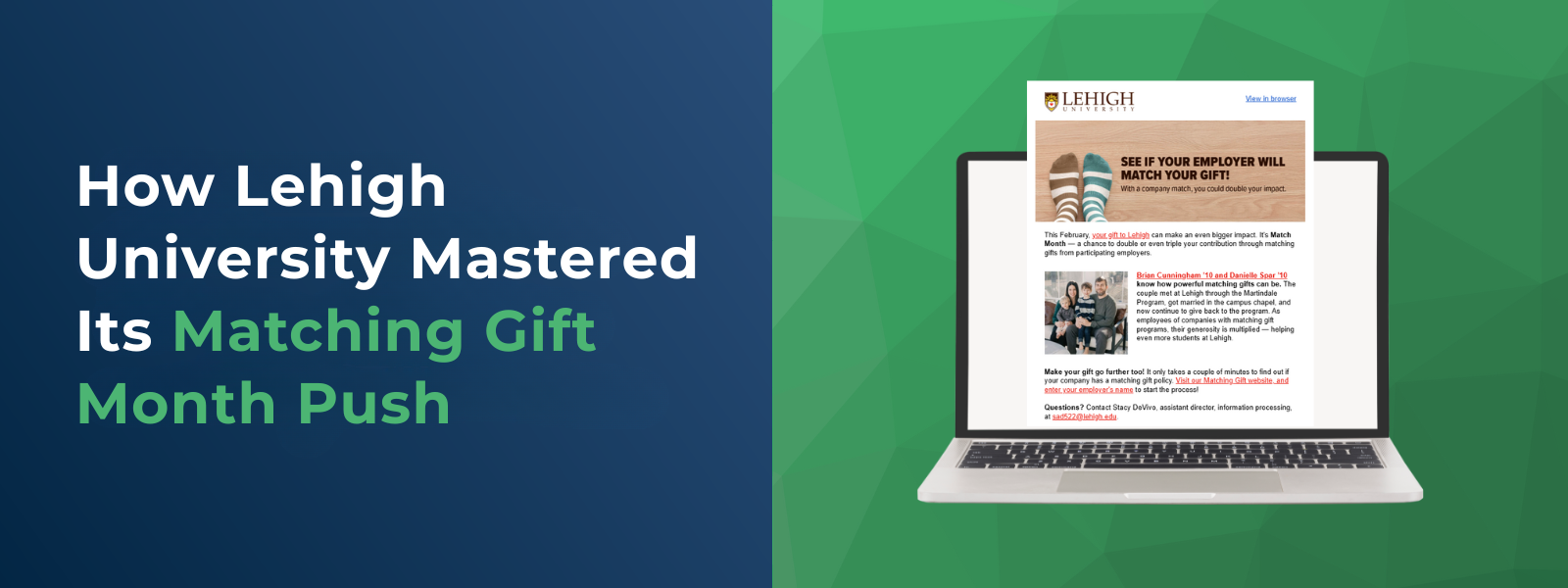 How Lehigh University Mastered Its Matching Gift Month Push