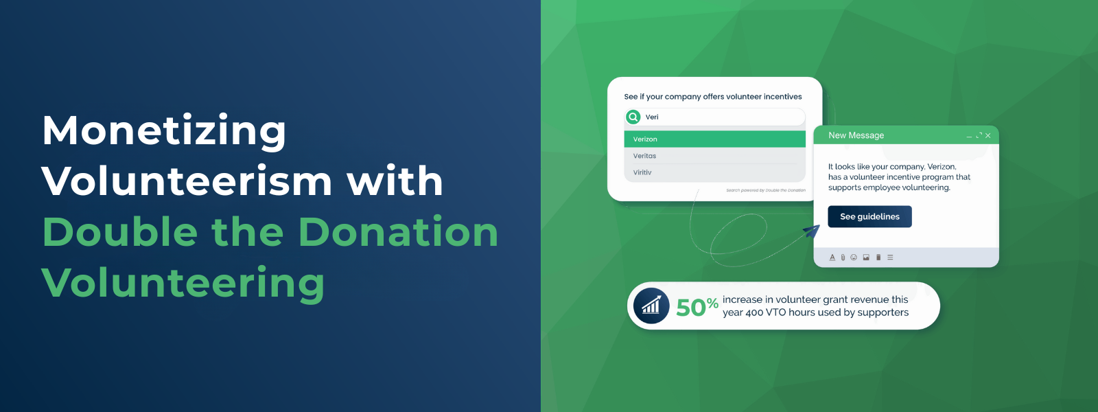Monetizing Volunteerism with Double the Donation Volunteering Monetizing Volunteerism with Double the Donation Volunteering