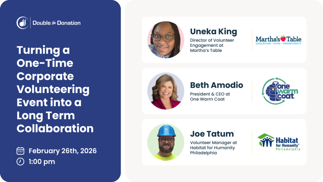 Turning a One-Time Corporate Volunteering Event into Long Term Collaboration Turning a One-Time Corporate Volunteering Event into a Long Term Collaboration