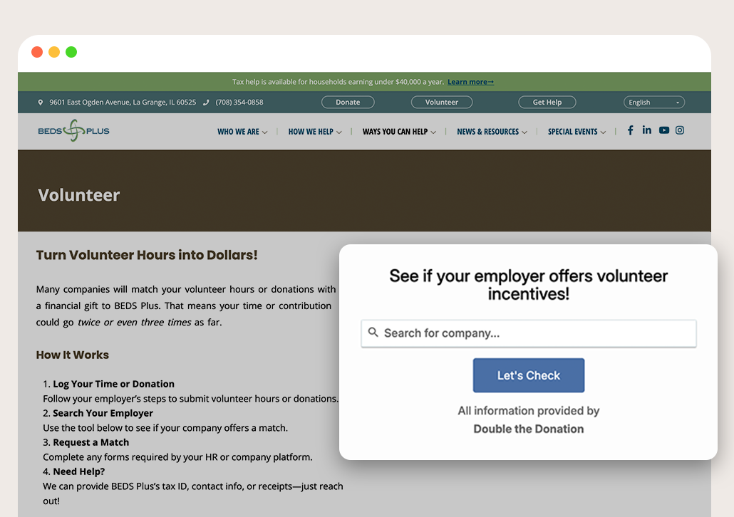 BEDS Plus Volunteering