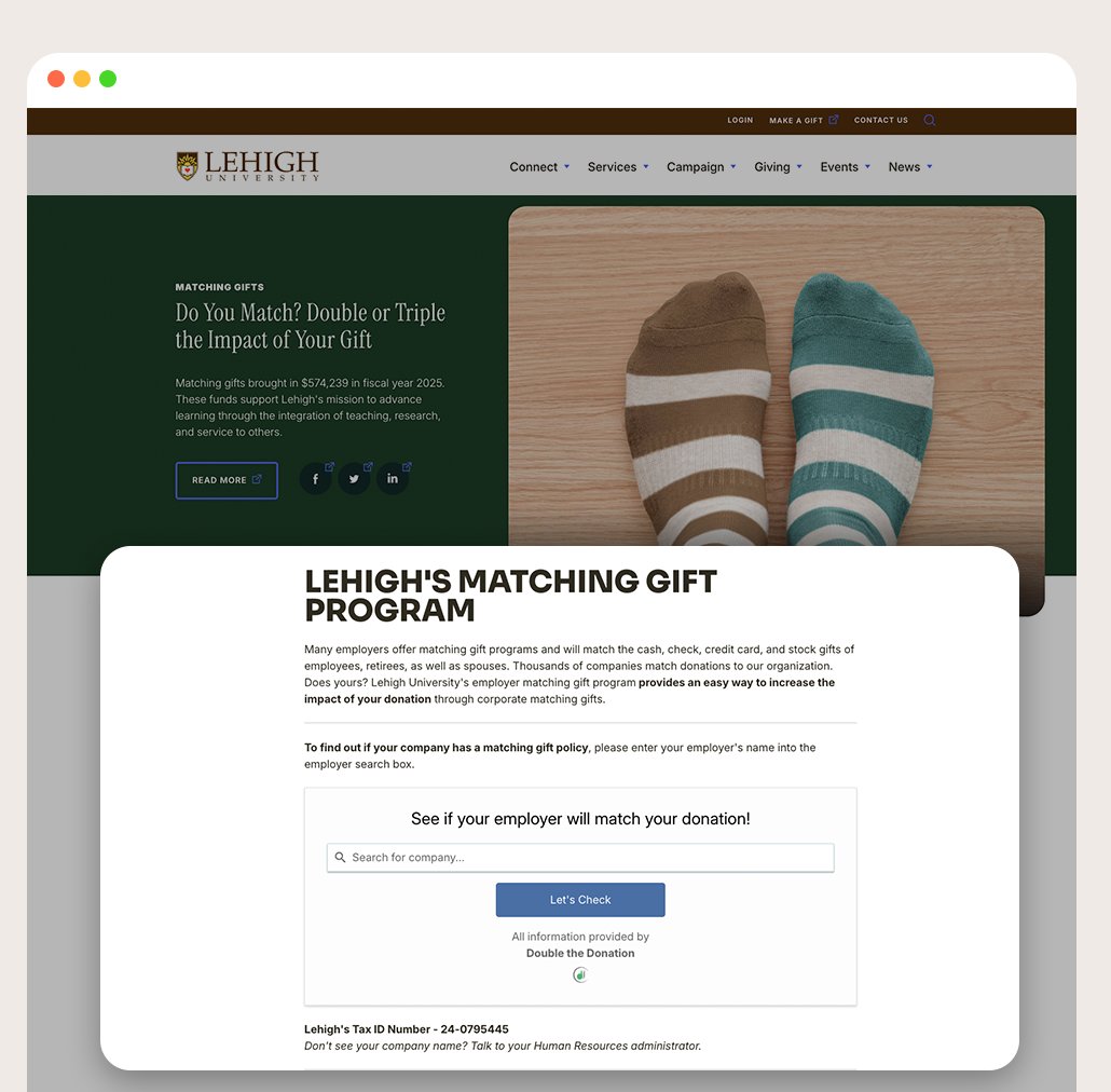 Lehigh University Matching Gift