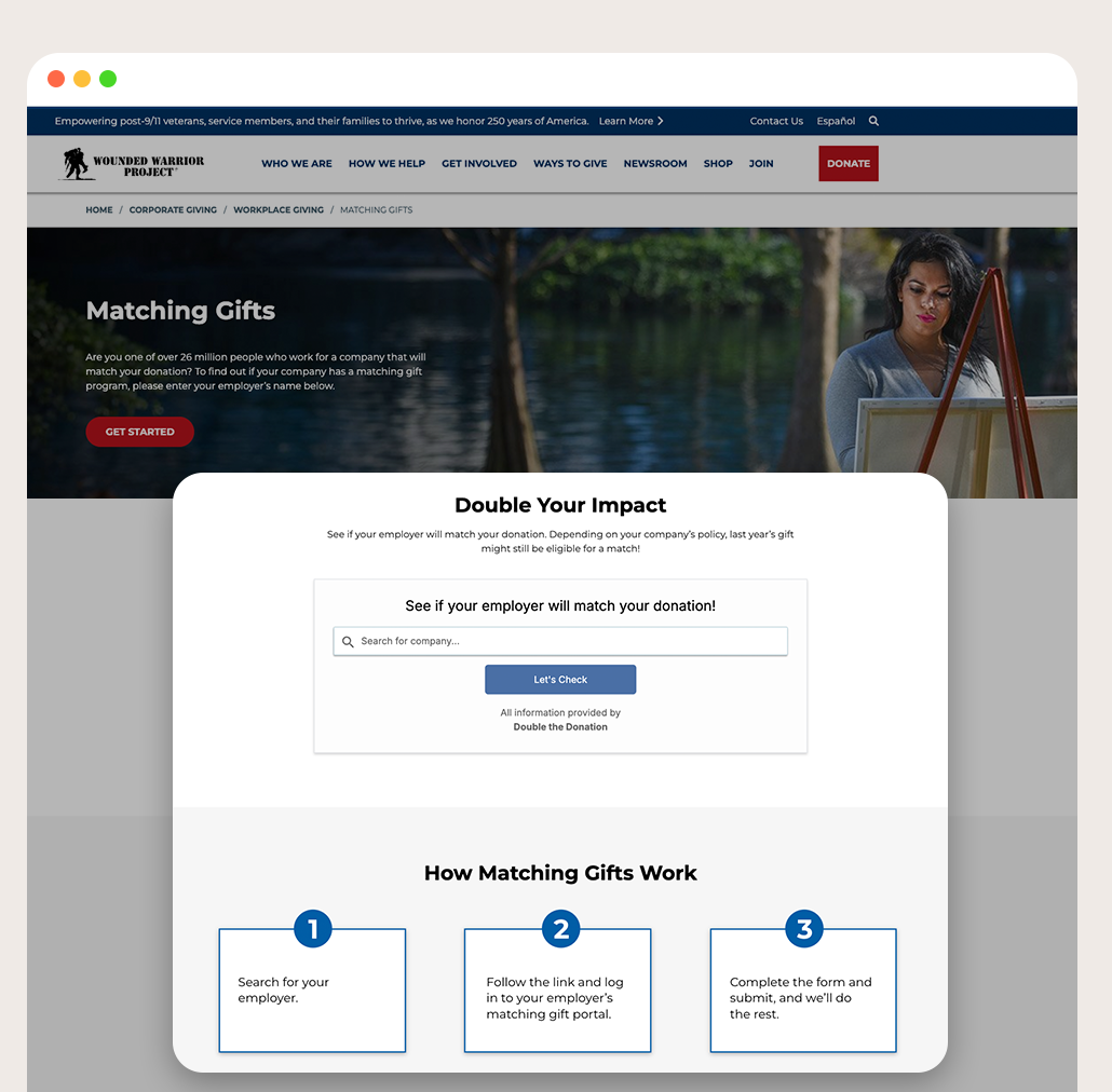 Wounded Warrior Project Matching Gift