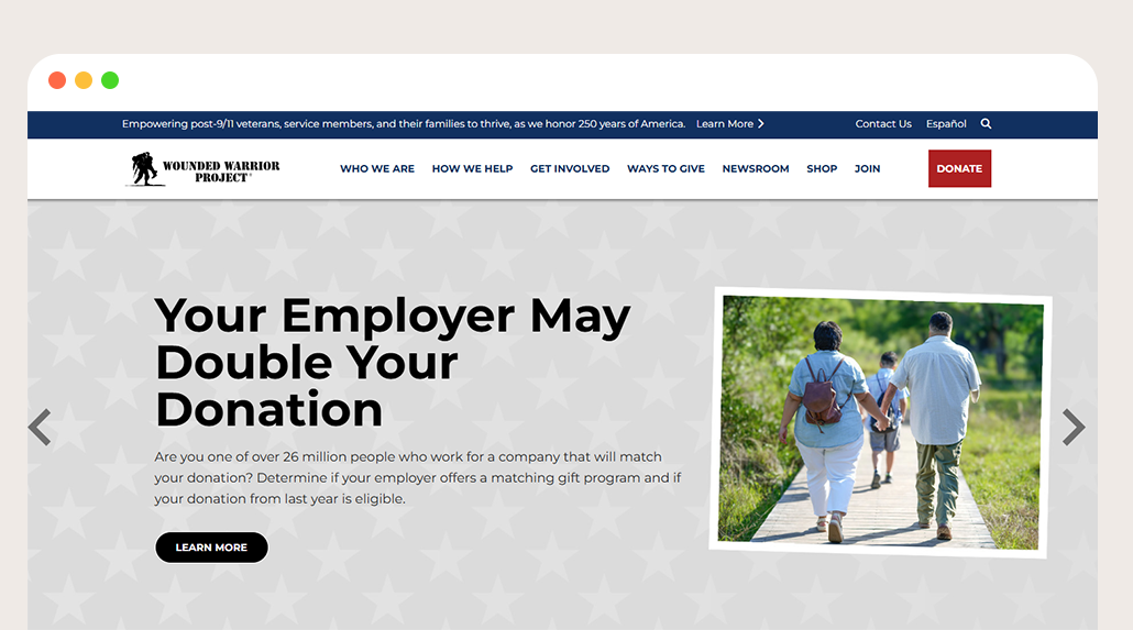 Wounded Warrior Project Website