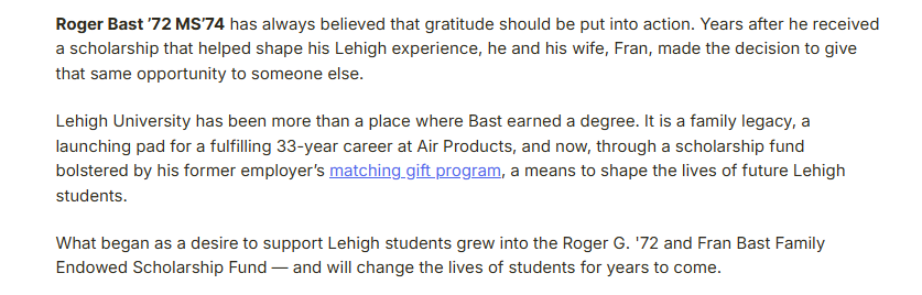 How Lehigh University promotes workplace giving on its website