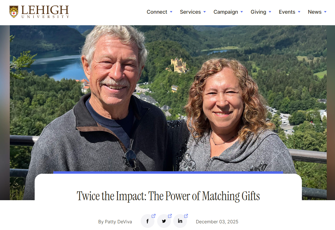 How Lehigh University promotes workplace giving on its website