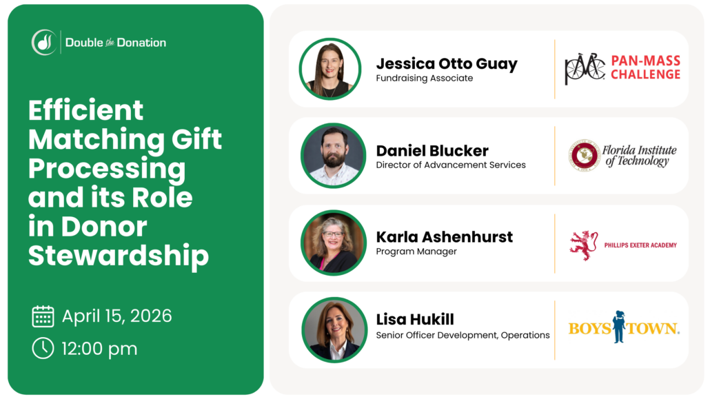 Efficient Matching Gift Processing and its Role in Donor Stewardship Efficient Matching Gift Processing and its Role in Donor Stewardship