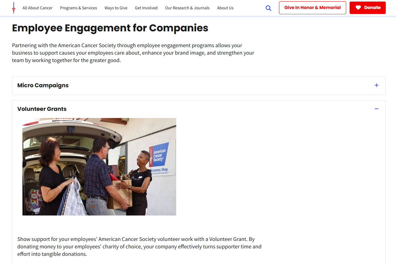 The American Cancer Society is an Atlanta-based nonprofit that is doing workplace fundraising well.