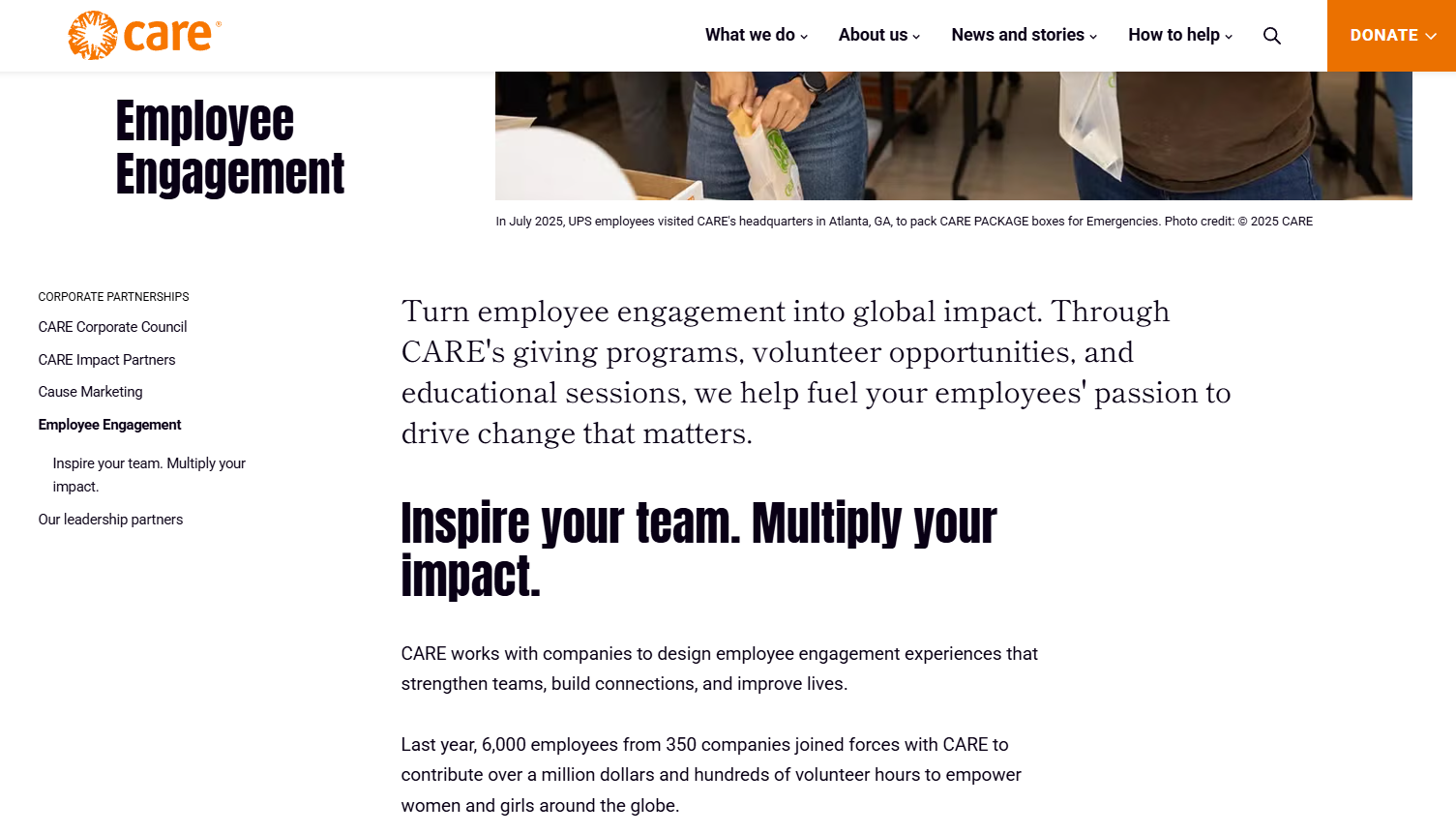 CARE USA is an Atlanta-based nonprofit that is doing workplace fundraising well.