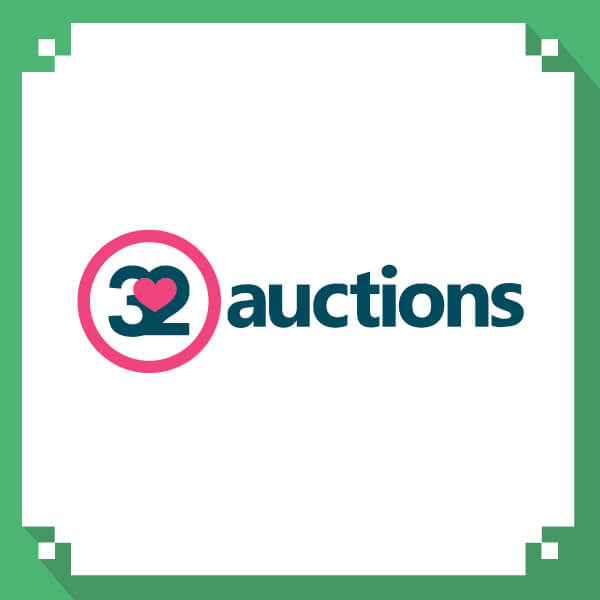 charity auction fundraising tools_32auctions logo 32auctions' logo