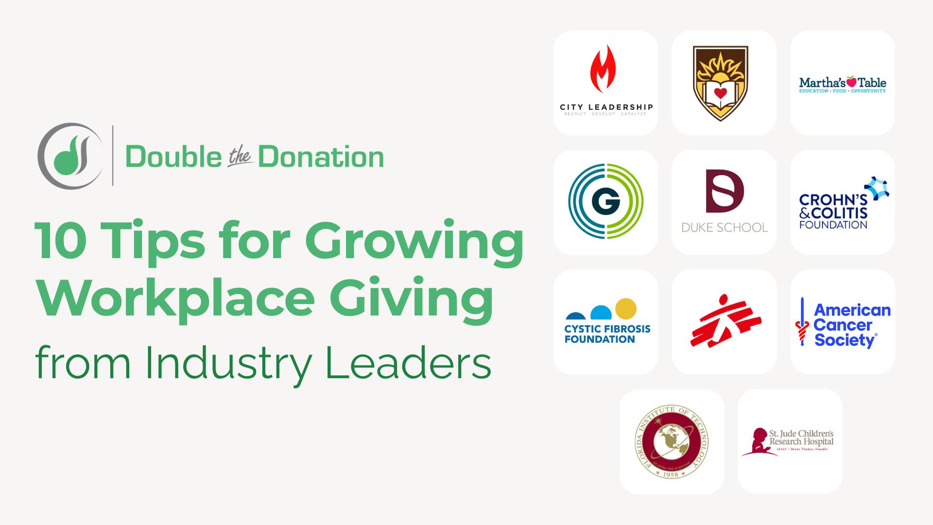 10 Tips for Growing Workplace Giving from Industry Leaders