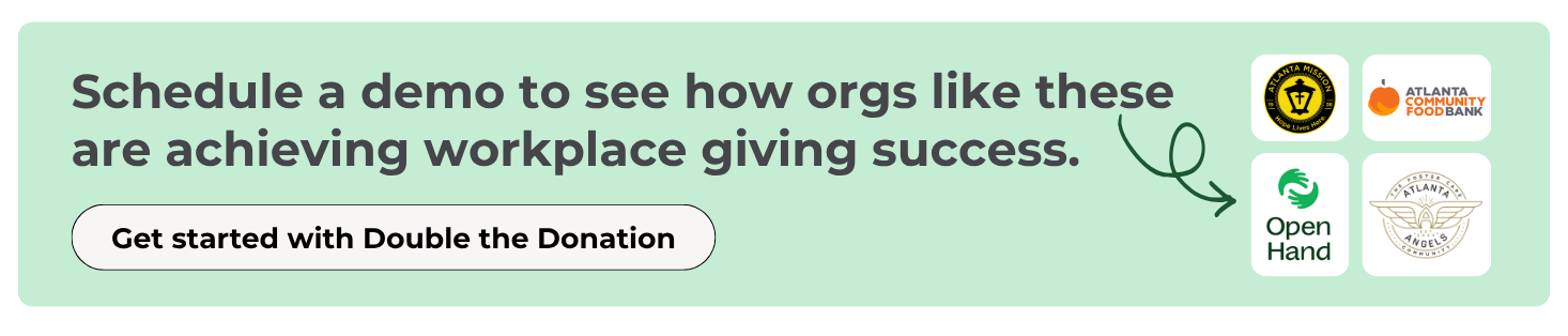 Scale your workplace fundraising like these Atlanta-based nonprofits using Double the Donation.