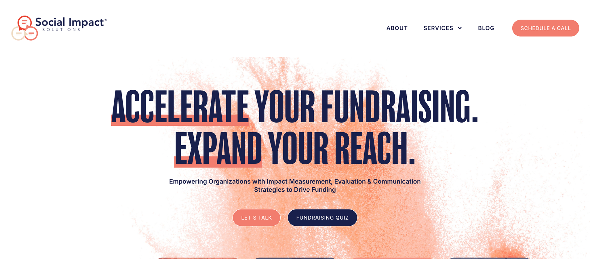 Fundraising Consultants_Social Impact Solutions Homepage Screenshot of the Social Impact Solutions