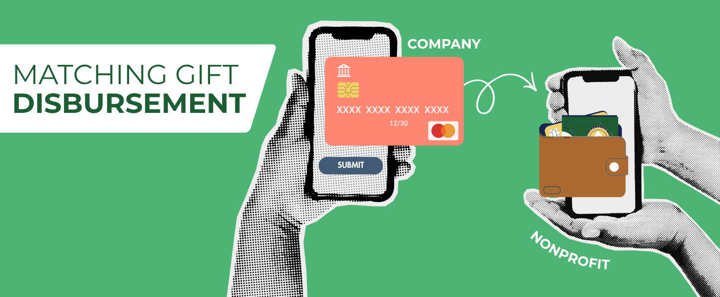 Matching gift disbursement illustration