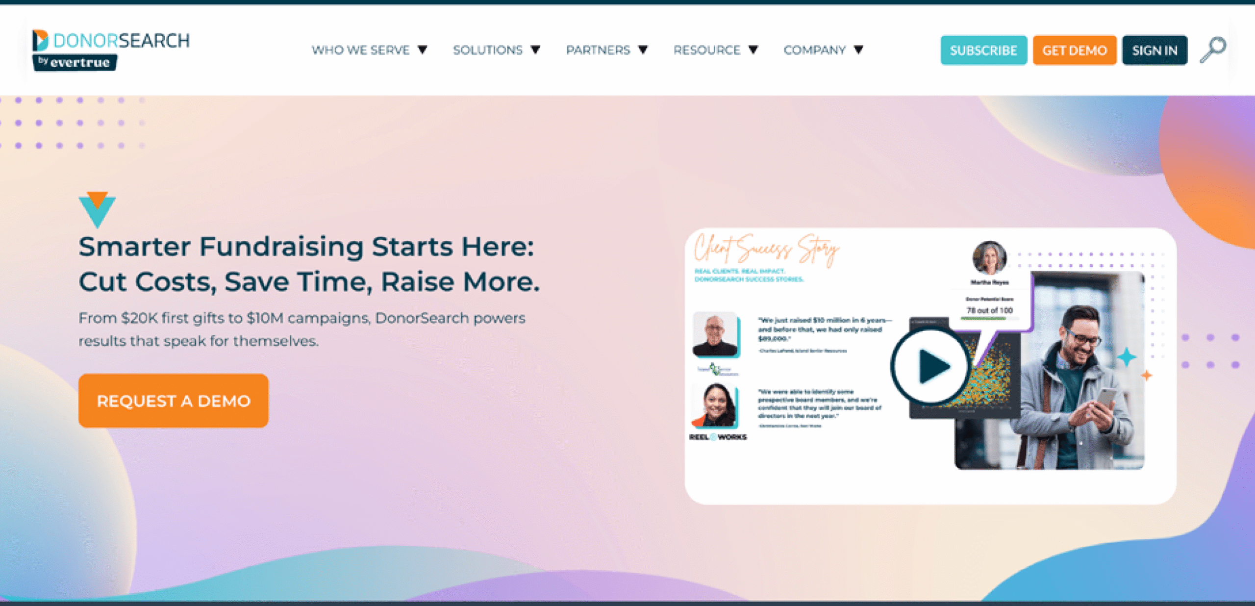 wealth screening software_donorsearch homepage