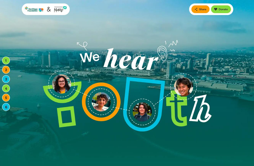 San Diego Foundation Youth Report nonprofit website example San Diego Foundation Youth Report nonprofit website example