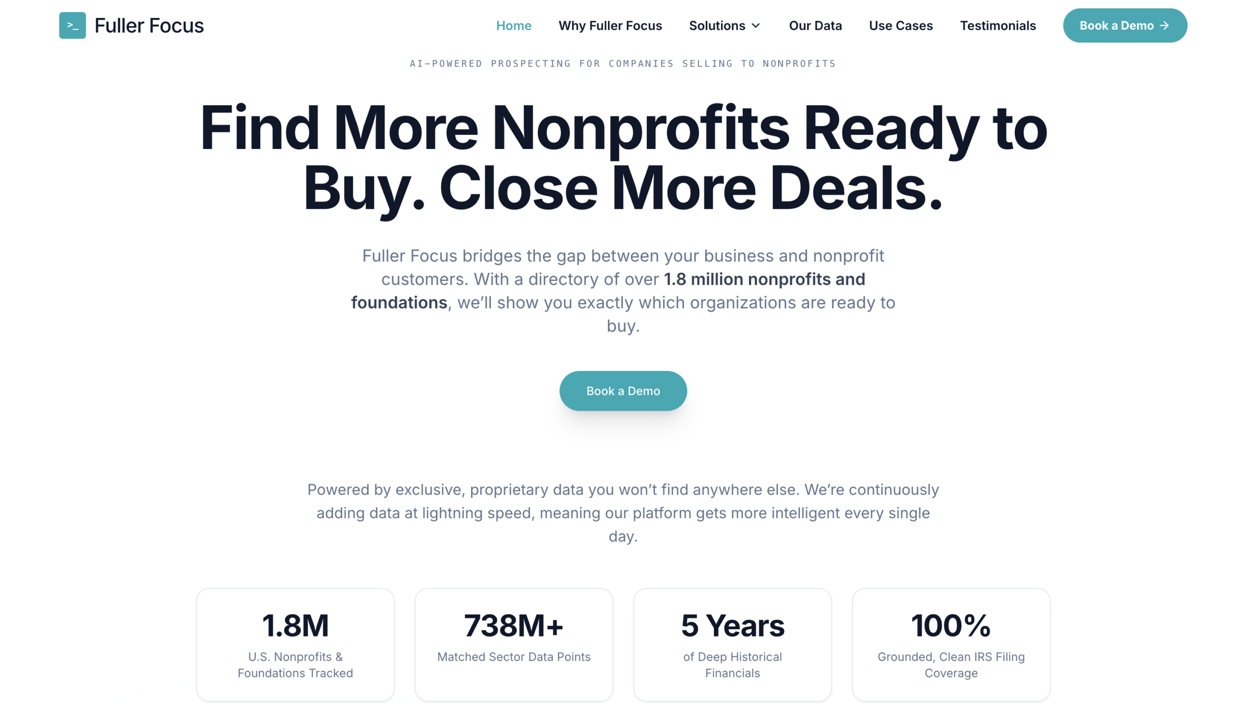 Fuller Focus Website Homepage