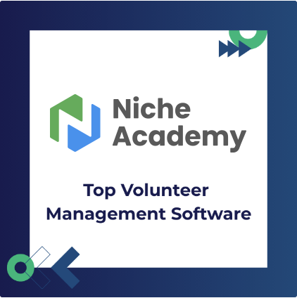 Niche Academy The logo of Niche Academy, an LMS platform for nonprofits and libraries, above the text “Top Volunteer Management Software.”