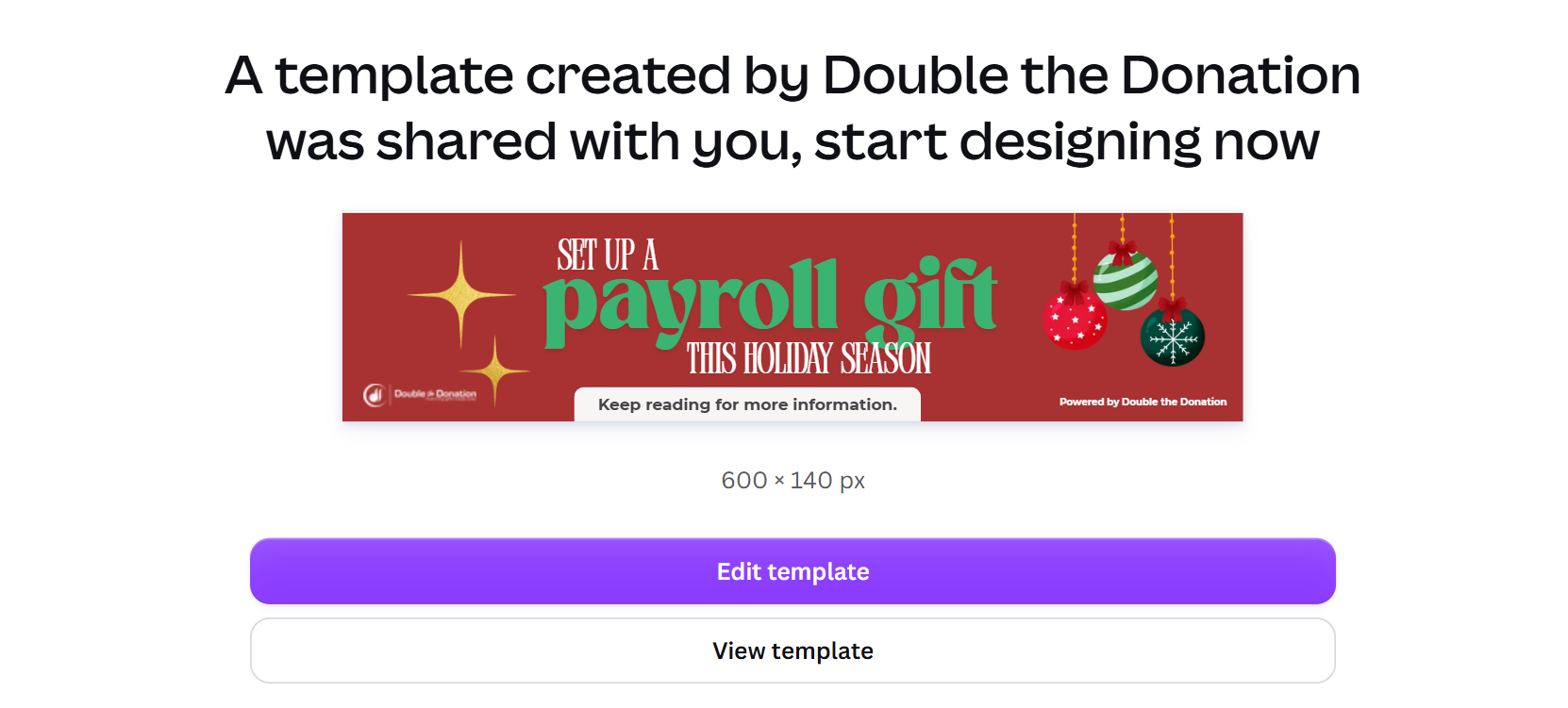 Payroll Giving Holiday Season Canva Template